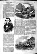 Original Old Antique Print 1849 Fagan Cork Railway Mallow Station Potash Farm