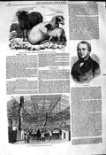 Original Old Antique Print 1849 Drawing-Office Bank Proudhon Thibeta Victorian