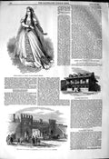 Old Antique Print 1849 Railway Lichfield Sparrow Ipswich Parodi Theatre 19th