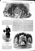 Old Antique Print 1849 Royal Italian Opera Farren Strand Theatre Lyceum 19th
