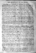 Original Old Antique Print 1849 Moonlight Heart Sheet Music Abdy Owen Victorian