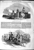 Original Old Antique Print 1849 Middlesex Pauper Asylum Colney Hatch Jel 19th