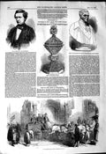 Old Antique Print 1849 Peel Bust Duke Wellington Said Pacha Bishop Salt 19th
