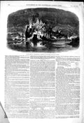 Old Antique Print 1849 Surrey Gardens Model Storming Radajoz Plesiosaurus 19th