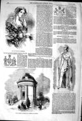 Original Old Antique Print 1849 Countess Belssington Temple Jephson Leamington