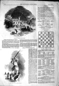 Original Old Antique Print 1849 Thunder Storm Kentish-Town Auriol Bott Victorian