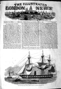 Original Old Antique Print 1849 Egyptian Steam-Frigate Sharkie Blackwall Ship