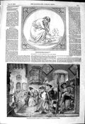 Old Antique Print 1849 Rankley Art Church Scene Sculpture Foley Academy 19th