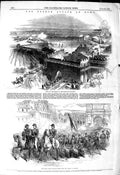 Original Old Antique Print 1849 French Siers Attack Rome Porta Pancrazia 19th