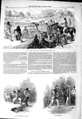 Original Old Antique Print 1849 Scottish Fete Lord Holland Willis Rooms 19th