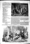 Original Old Antique Print 1849 Scene Strathmore Haymarket Theatre Pepys French