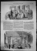 Old Antique Print 1849 Fete Queen Duchess Gloucester Ireland Royal Family 19th
