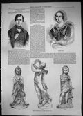 Old 1849 Parliament Scholefield Madame Sontac Marble Statue Oberon Pu Victorian