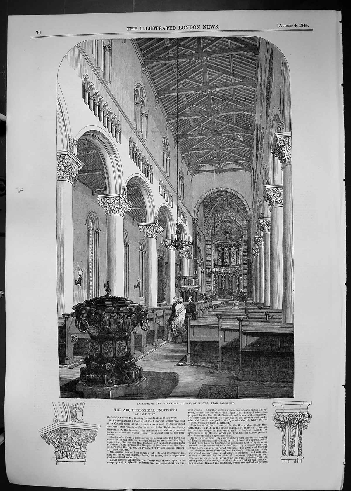 Old 1849 Interior Byzantine Church Wilton Churnet Valley Railway Rudy Victorian