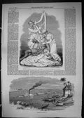 Old 1849 Death Tewdric King Gwent Saxons Sculpture Bourne'S River Ste Victorian