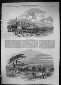 Old 1849 View Worthing Beach Scene Tunbridge Wells Horse Race Course Victorian
