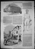 Old 1849 Donegana Hotel Montreal Roman Pavement Cirencester Statue Fo Victorian