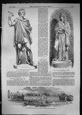 Old 1849 Marble Statue Macbeth Lough Siddons Westminster Clement Danes 19th