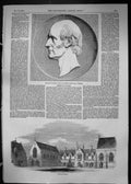Antique Print 1849 Medallion Portrait Robert Vernon Behnes Brighton College