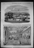 Old 1849 Windsor Castle Terrace Eton State Apartments Queen Audience Victorian