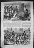Old 1849 Mountaineers Bringing Heads Montenegrins Pacha Bey Pristina Victorian