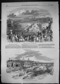 Old 1849 Procession Royal Barge Boats Waterloo London Southwark River Victorian