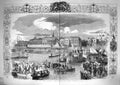Old 1849 Scene Arrival Royal Family Procession Boats Custom House Qua 19th