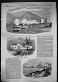 Old 1849 Mill Argostoli Convent Erosimuso Attack Ships Medea Junks Pi Victorian