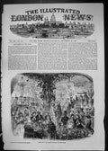 Original Old Antique Print 1849 Celebration New Year Paris France Entertainment