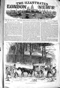 Original Old Antique Print 1850 London Ice Carts Horses Industry Street Scene