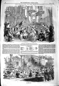 Old Antique Print 1850 Children Ball Mansion House New Year'S Eve Party 19th