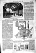 Original Old Antique Print 1850 Robinson Bread Making Machine Artisa Victorian