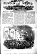 Original Old Antique Print 1850 Great Protection Meeting Rotundo Dublin Ireland