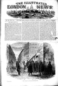 Original Old Antique Print 1850 Tree Liberty Paris France Street Scene 19th