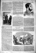 Old Antique Print 1850 Lord Mathuen Village Killard Ireland Street Scene 19th