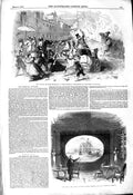 Old Antique Print 1850 Carnival Rome Prince Musignano Blackfriars Theatre 19th