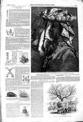 Old Antique Print 1850 Aladdin Present Sultan Large Apricot Tree Ipswich 19th