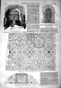 Old Antique Print 1850 Elizabethan Ceiling Red Lion Inn Barnstaple Church 19th