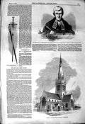 Old Antique Print 1850 Lord Campbell Court Queen'S Bench Church Trinity 19th