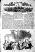 Original Old Antique Print 1850 Lady John Russell Assembly Downing Street 19th