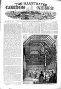 Original Old Antique Print 1850 Palm Sunday Hall Sackville College Grinstead