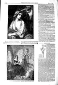 Original Old Antique Print 1850 Medora Exhibition Institution Fine Art Johnston