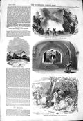 Old Antique Print 1850 Chartley Castle Ivanhoe Haymarket Theatre Lyceum 19th