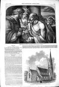Old Antique Print 1850 Covenant Judas Church St. Stephen Shepherd'S Bush 19th