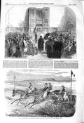Old Antique Print 1850 Epsom Horse Racing Memorial Dr. Tait Rugby School 19th