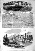 Original Old Antique Print 1850 Remains Suspension Bridge Angers Boats 19th