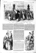 Old Antique Print 1850 Zora Royal Italian Opera Zelger Vera Lavia Fashion 19th