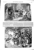 Original Old Antique Print 1850 Francesco Novello Carrara Lady Taddea G 19th