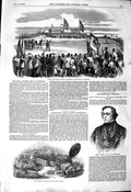 Original Old Antique Print 1850 Royal Archers Montrose Henry Tufnell Postag 19th