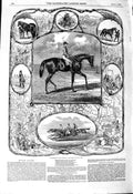 Original Old Antique Print 1850 Voltigeur Horse Derby Stakes Epsom Racin 19th